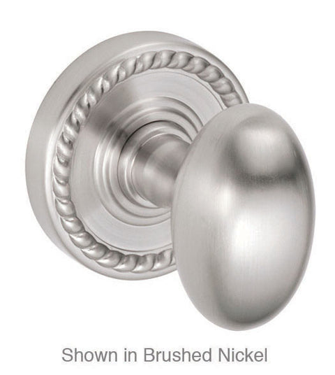 Doorware.com Wellington Egg Knob with Round Rope Rose, Fusion 02-B8
