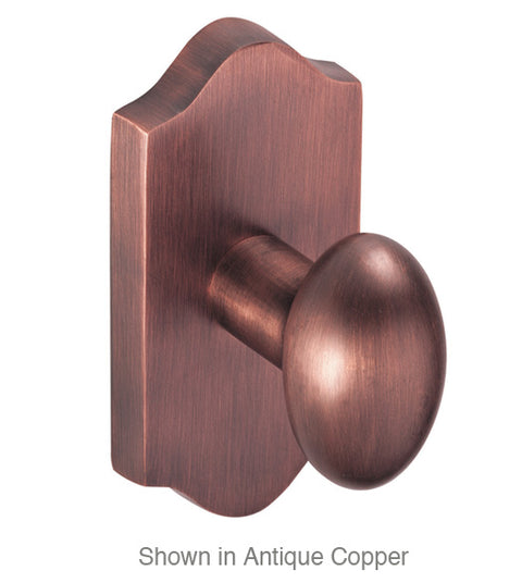 Doorware.com Navajo Egg Knob with Brass Scalloped Plate Fusion 02-E1