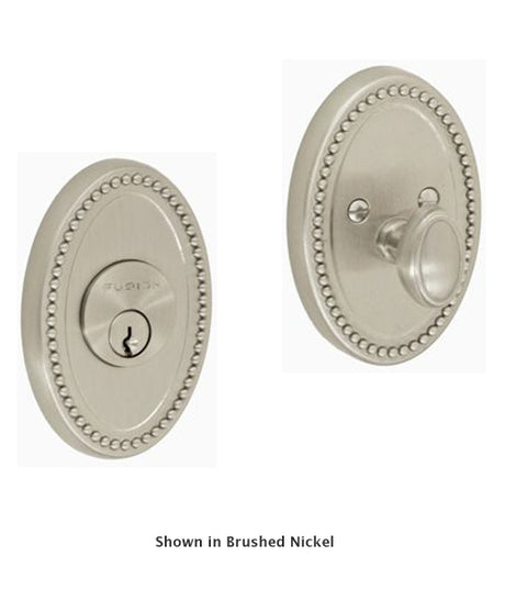 Doorware.com Oval Beaded Rose Deadbolt, Fusion B7