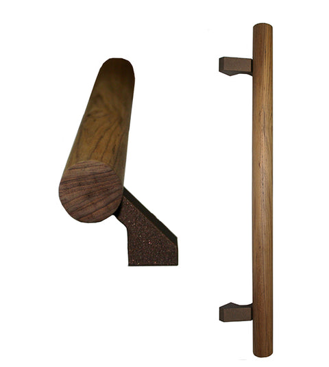 Lewis Offset Wood Door Pull, First Impressions LGN150FBR