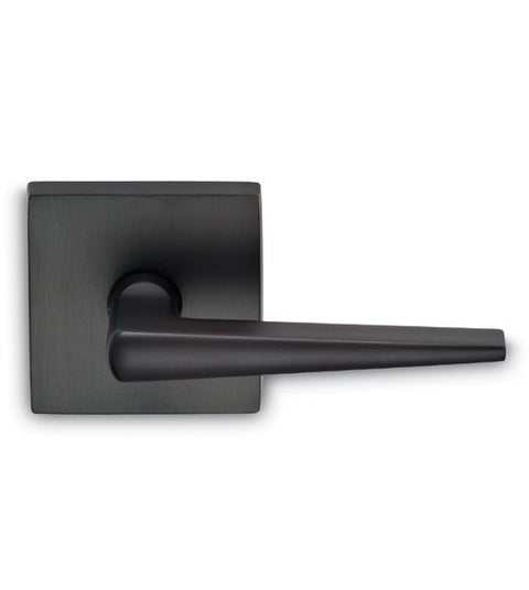 Sleek Brass Leverset with Square Rose, Omnia 171S/00