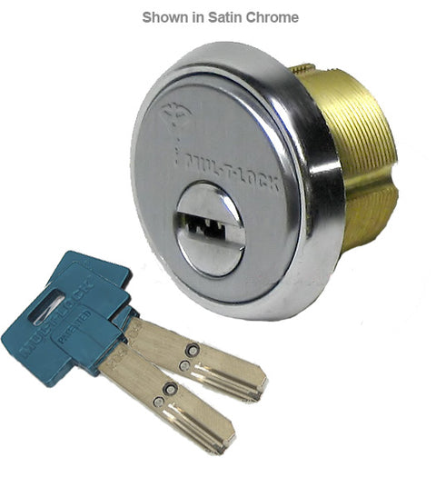 High Security 1 Inch Mortise Cylinder, Mul-T-Lock 206SP-MOR0C01-xx