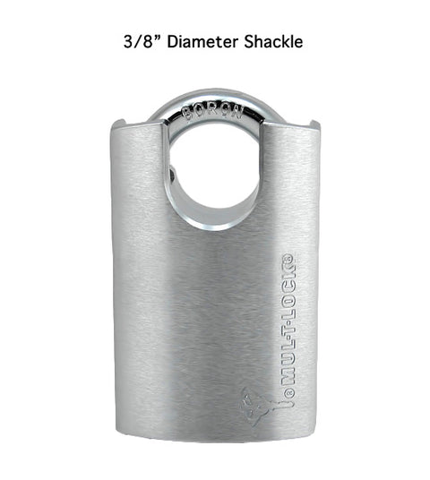 3/8 Diameter Protected Shackle Padlock, Mul-T-Lock G55P