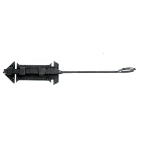 12 Inch Spear Black Iron Forged Cane Bolt, Acorn MLGBP