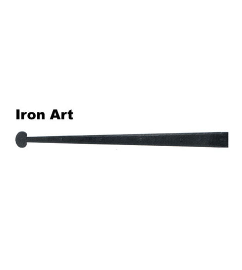 30 Inch Bean Tip Iron Art Dummy Strap Hinge, Acorn IHQBP
