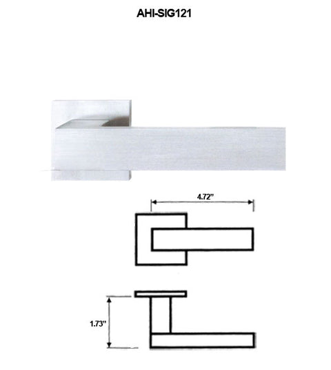 Doorware.com Stainless Steel Studio Leverset AHI SIG121-204