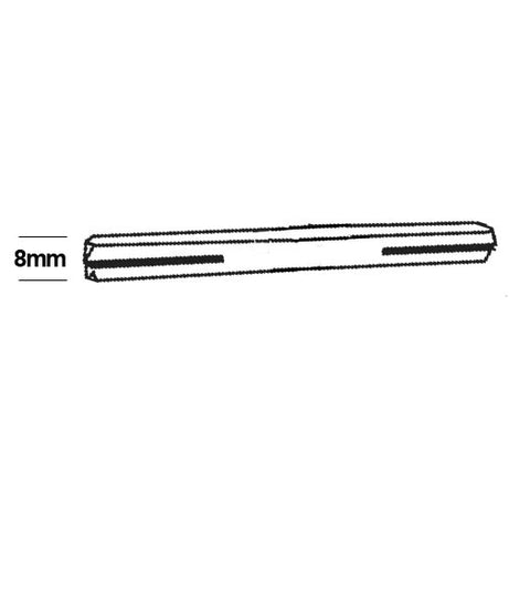 8mm Passage Spindle for Omnia Stainless Steel Lever