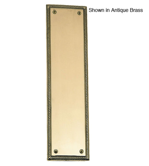 Academy Rope Solid Brass Push Plate, Brass Accents A06-P0240