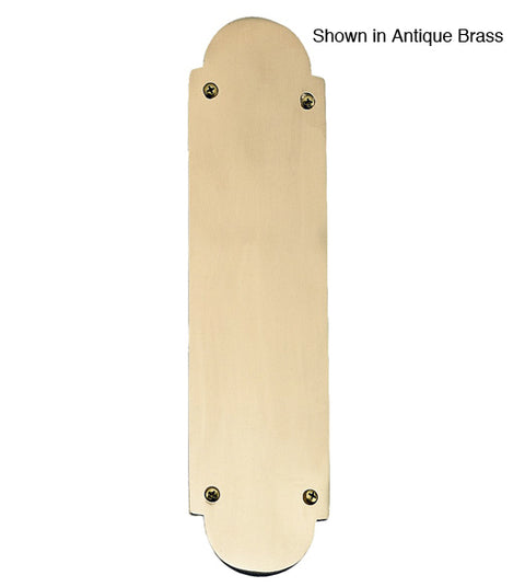 Palladian Solid Brass Traditional Push Plate, Brass Accents A07-P0240