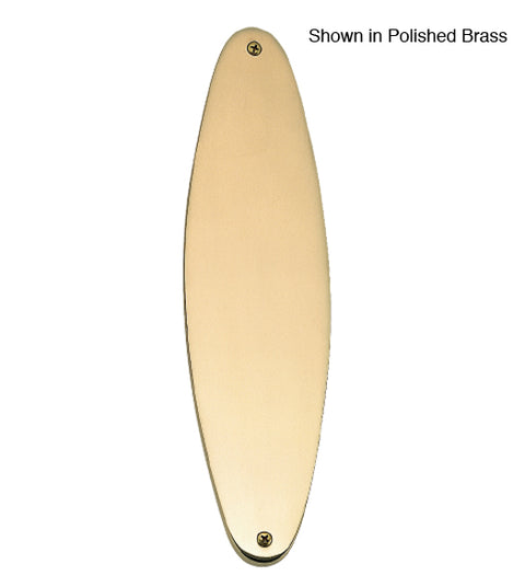 Doorware.com Traditional Oval Solid Brass Door Push Plate, Brass Accents A07-P8390