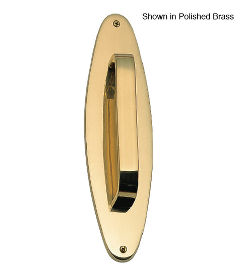 Doorware.com Traditional Oval Solid Brass Pull And Plate, Brass Accents A07-P8391