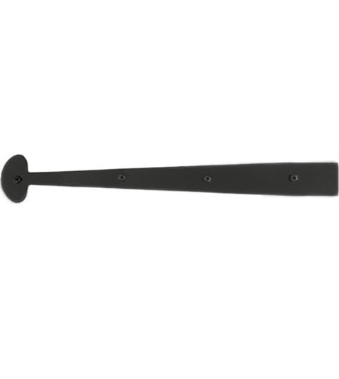12 Inch Bean Tip Smooth Iron Dummy Strap Hinge, Acorn AHYBP