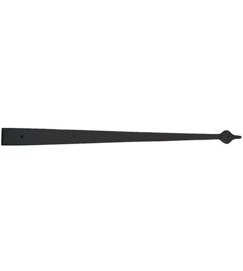 24 Inch Spear Tip Smooth Iron Dummy Strap Hinge, Acorn AIFBP