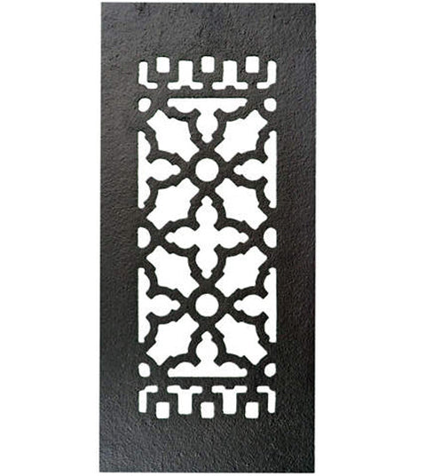 12 x 5-1/2 Cast Iron Grille Without Screw Holes, Acorn GR6BG