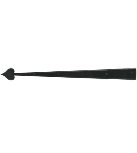 30 Inch Heart Tip Iron Art Dummy Strap Hinge, Acorn IHNBP