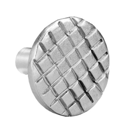 Doorware.com Round Checkered Flag Stainless Steel Cabinet Knob, Acorn KP2JP