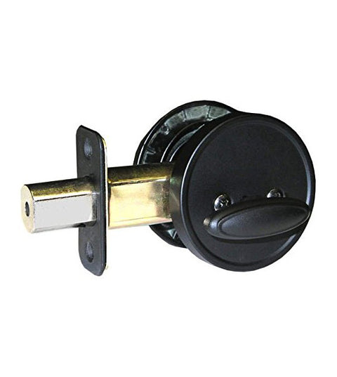 Doorware.com Matte Black Single Cylinder Deadbolt, Acorn SC9BG