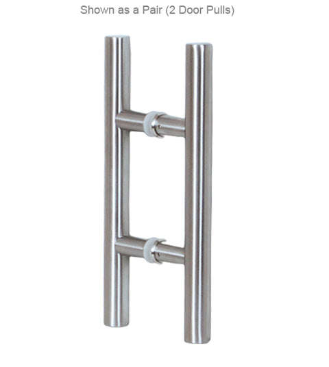 14 Inch Stainless Steel Glass Door Handles, Pair, AHI SD-SIG405-355-630