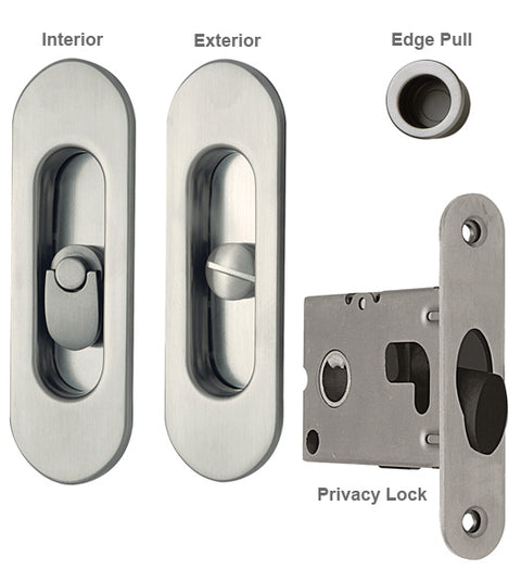 Contemporary Oval Pocket Lock Privacy, Reguitti SDK068PV