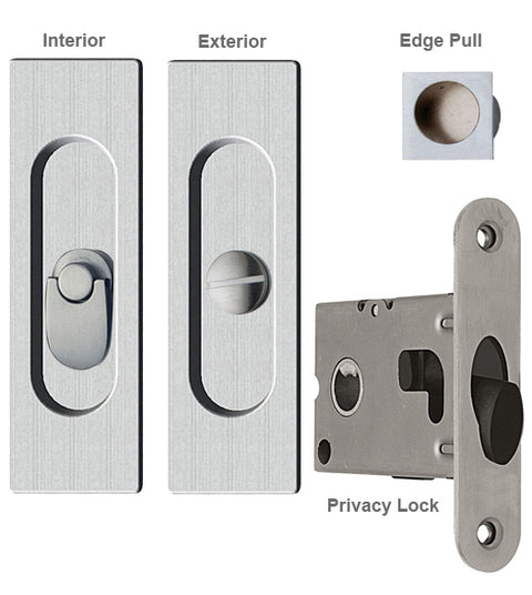 Contemporary Rectangle Pocket Lock Privacy, Reguitti SDK096PV