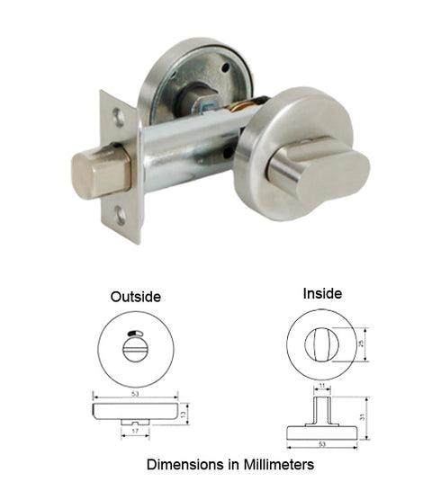 Stainless Steel Restroom Door Bolt with Occupancy Indicator, AHI SIG267