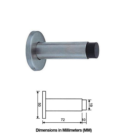Contemporary Stainless Steel Wall Mount Door Bumper, AHI-SIG725