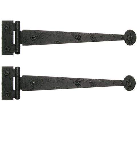 6 Inch Rough Iron Cabinet Bean Tip Strap Hinge, Acorn RIXBQ