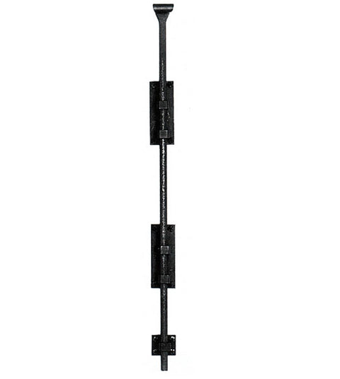 22-3/4 Inch Black Iron Cane Bolt, Acorn ALEBP