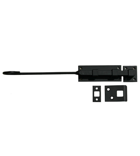 12 Inch Black Iron Cane Bolt, Acorn ALGBP