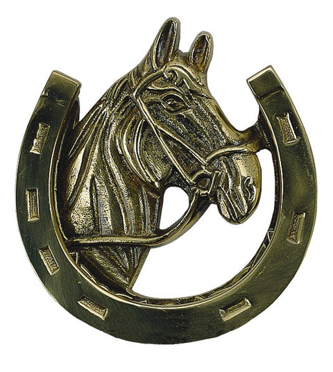 Horseshoe Door Knocker, Brass Accents A07-K5030