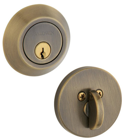 Contemporary Single Cylinder Deadbolt For 2-1/8 Inch Door Preparations, Baldwin 8241