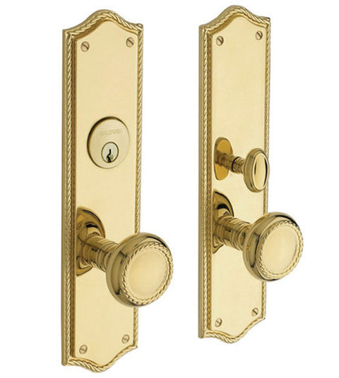 Mortise Barclay Rope Knob Entrance Set, Baldwin 6554