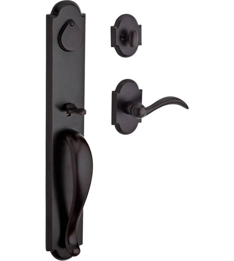 Doorware.com Full Escutcheon Elkhorn Handleset with Arched Interior Rose, Baldwin ELK-RAR