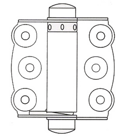 Doorware.com 2-3/4 x 2-3/4 Full Surface Screen Door Spring Hinge with Button Tips, Pair, Bommer 2980
