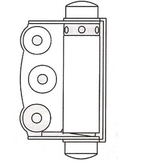 Doorware.com 2-3/4 Inch Half Surface Screen Door Spring Hinge with Button Tips, Pair, Bommer 2990