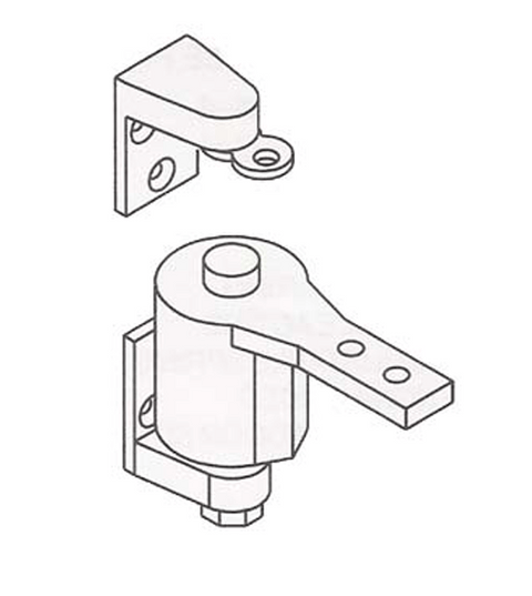 Doorware.com Surface Mount Gravity Door Pivot Hinge, Bommer 7412