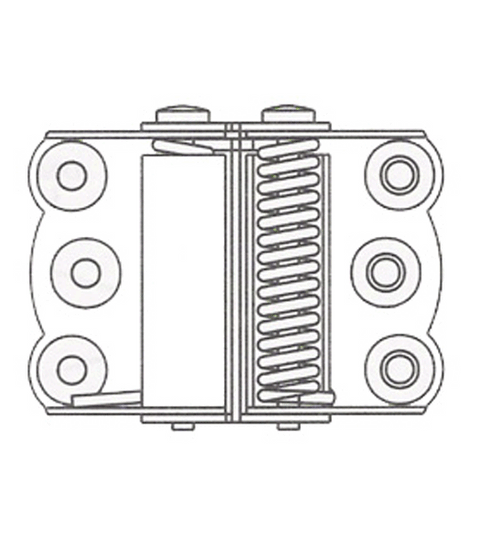 2-3/4 Inch Double Acting Spring Hinge For Gates, Pair, Bommer 9700
