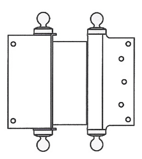 Doorware.com 7 Inch Box Clamp Type Double Acting Spring Hinge With Ball Tips, Pair, Bommer CL3024-7