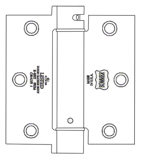 Doorware.com 3-1/2 x 3-1/2 x Square Corners Spring Hinge, Pair, Bommer LB4310-350
