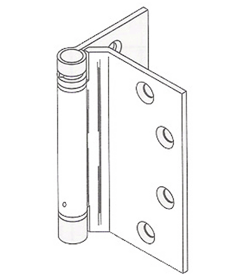 Doorware.com 4-1/2 Half Surface Spring Hinge, Pair, Bommer LB4313C-045