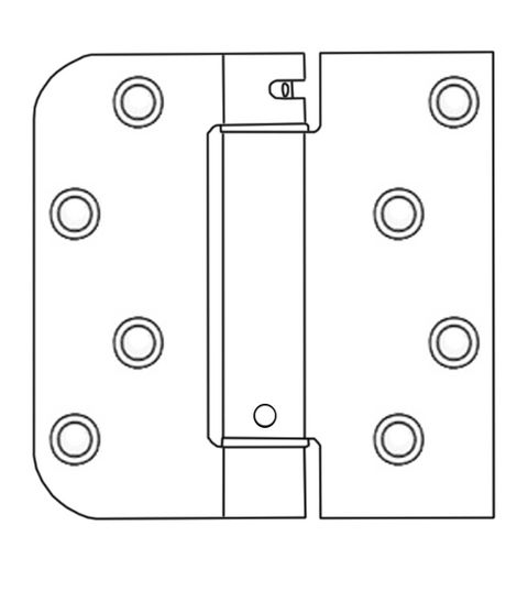 Doorware.com 4 x 4 x 5/8 Radius x Sq Corner Stanley Door Spring Hinge, Pair, Bommer LB4381-400