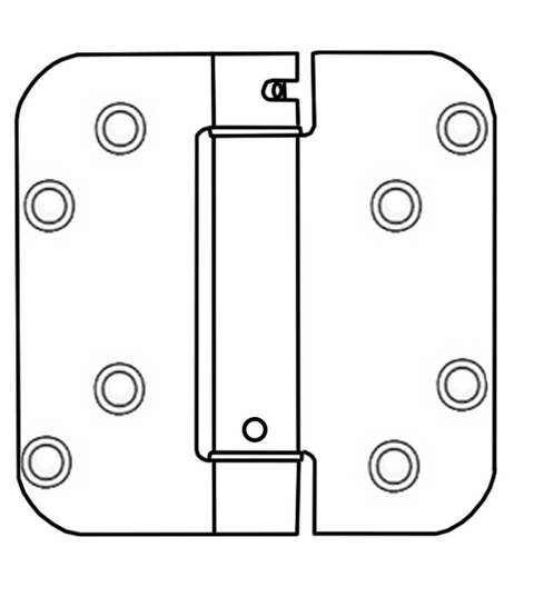 Doorware.com 4 x 4 x 5/8 Radius General Products Door Spring Hinge, Pair, Bommer LB4382-400