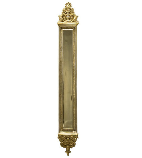 Apollo Push Plate Solid Brass, Brass Accents A04-P5240