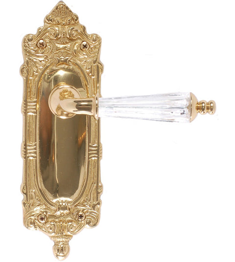 Doorware.com Victorian Latchset, Brass Accents D05-K447