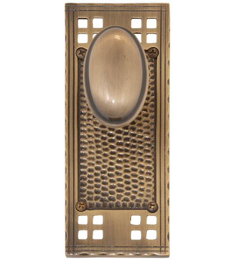 Doorware.com Arts and Crafts Plate with Windsor Knob, Brass Accents D05-K533-WIN