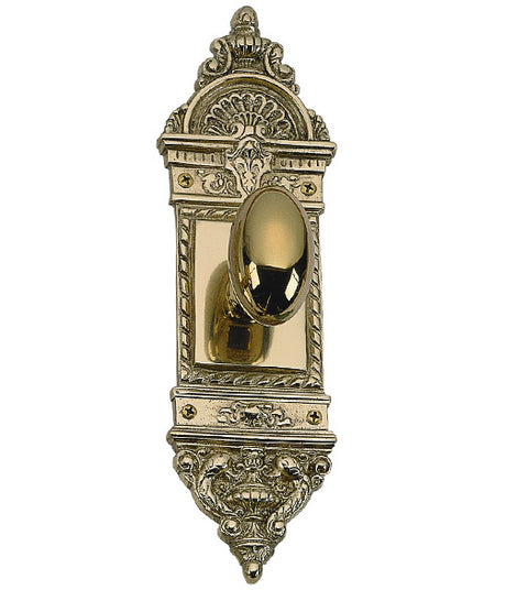 Doorware.com Ornate Egg Knobset with L'Enfant Plate, Brass Accents D04-K561-WIN