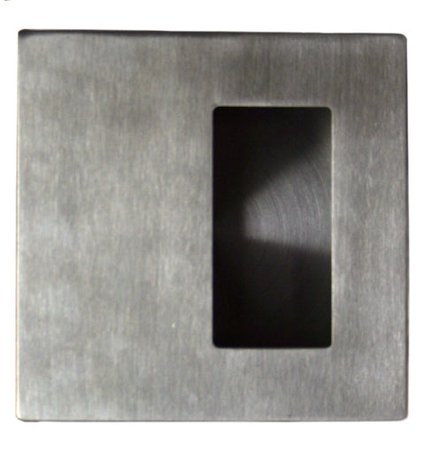Modern Square Flush Pull With Offset Finger Hole, JNF FP224-70