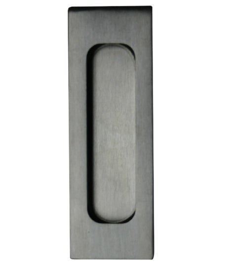 4-11/16 Inch Rectangular Satin Stainless Steel Flush Pull, Canaropa JNF-FP228-120-630