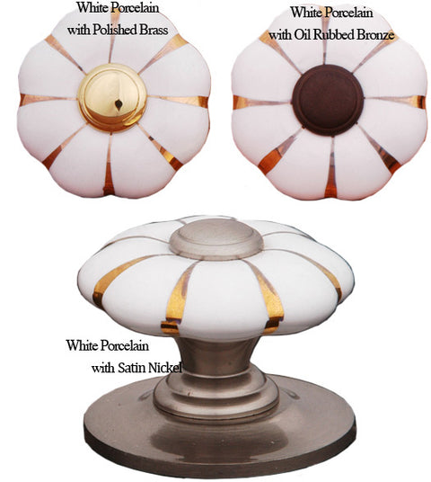 Doorware.com Flower Porcelain Cabinet Knob, RK International CK-322