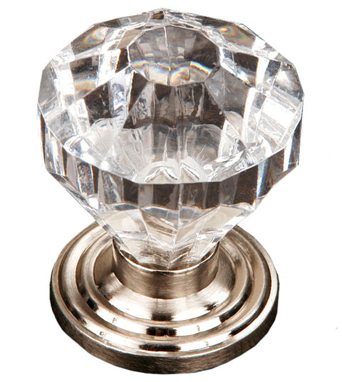 Diamond Cut Acrylic Cabinet Door Knob, RK International CK-3AC